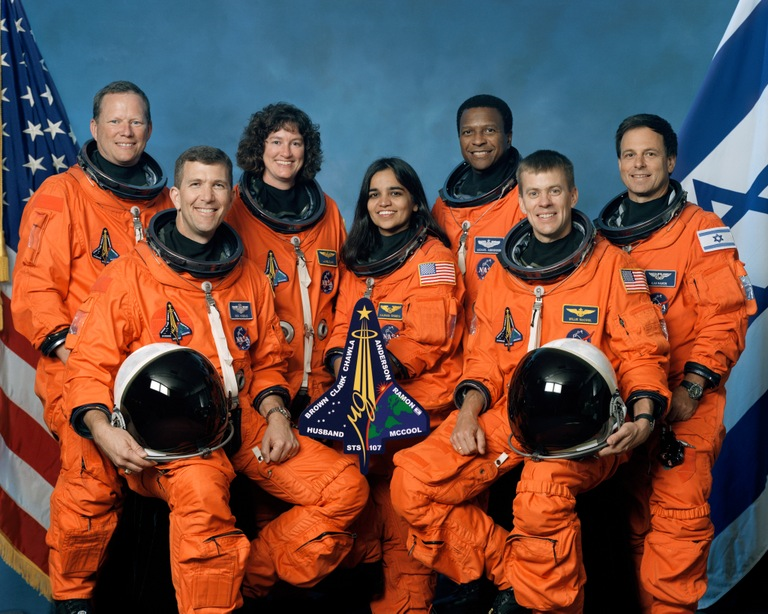 The crew of Space Shuttle Columbia's STS-107 mission