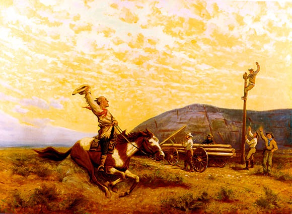 The Pony Express, The Paintings of Carl Rakeman, Source: Federal Highway Administration