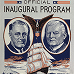 Official Inaugural Program cover for the Inauguration of President Franklin D. Roosevelt and Vice President John H. Garner, March 4, 1933. Source: Library of Congress.